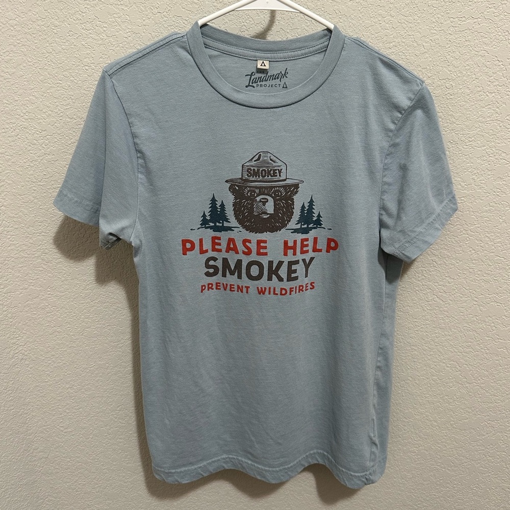 The Landmark Project Smokey The Bear Blue Unisex T-Shirt